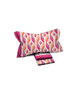 COMPLETO LETTO 1 PIAZZA E MEZZA FRANCESE LENZUOLA 100% COTONE Ageris  Fuxia