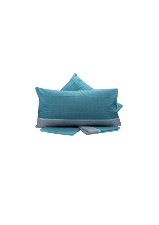 COMPLETO LENZUOLA LETTO SINGOLO 100% COTONE Novia Crono Petrolio