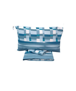 COMPLETO LETTO LENZUOLA MATRIMONIALI 100% COTONE Novia Manilo Azzurro